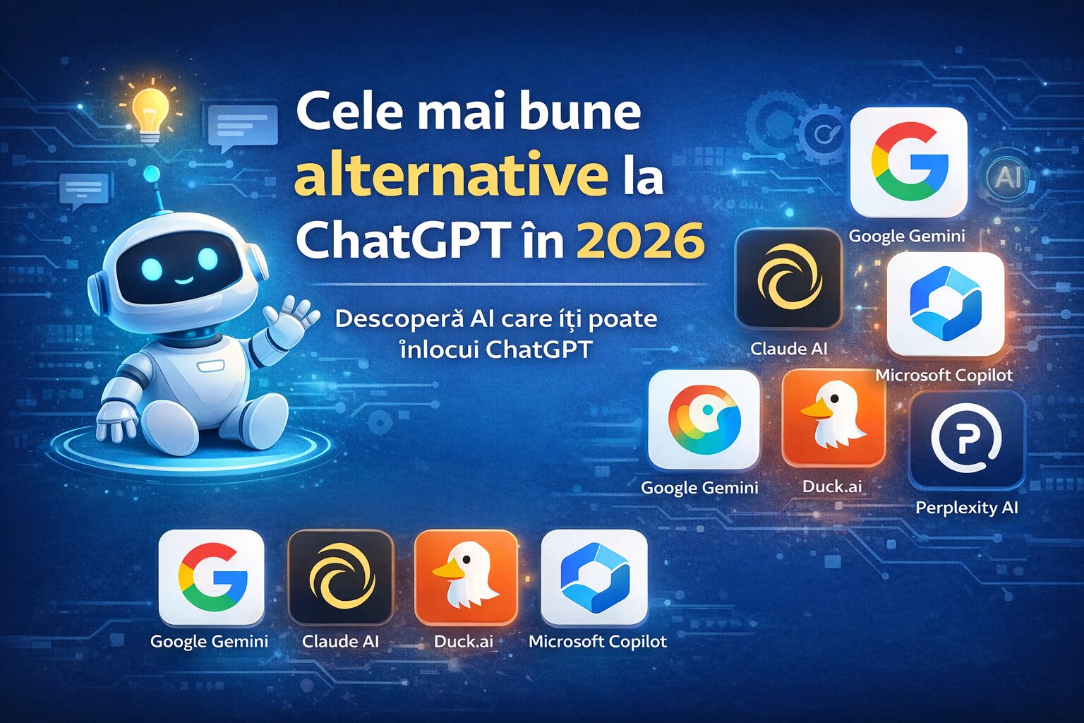 Cele mai bune alternative la ChatGPT în 2026 – AI care merită încercate